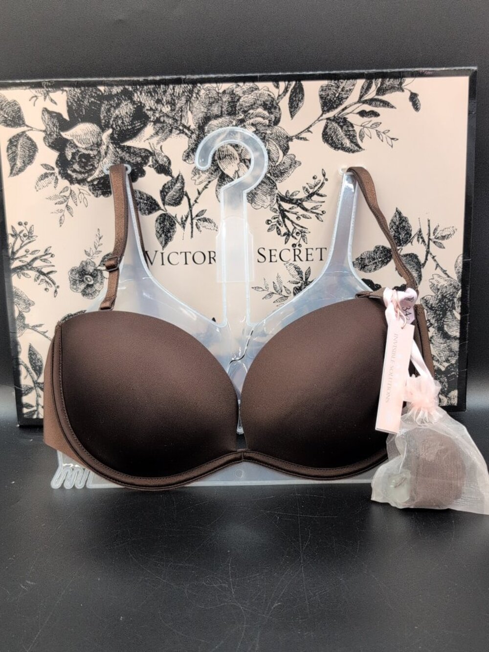 Victoria's Secret Bare Every Way Multi-Way Strapless Bra Ganache Brown 34C NWT